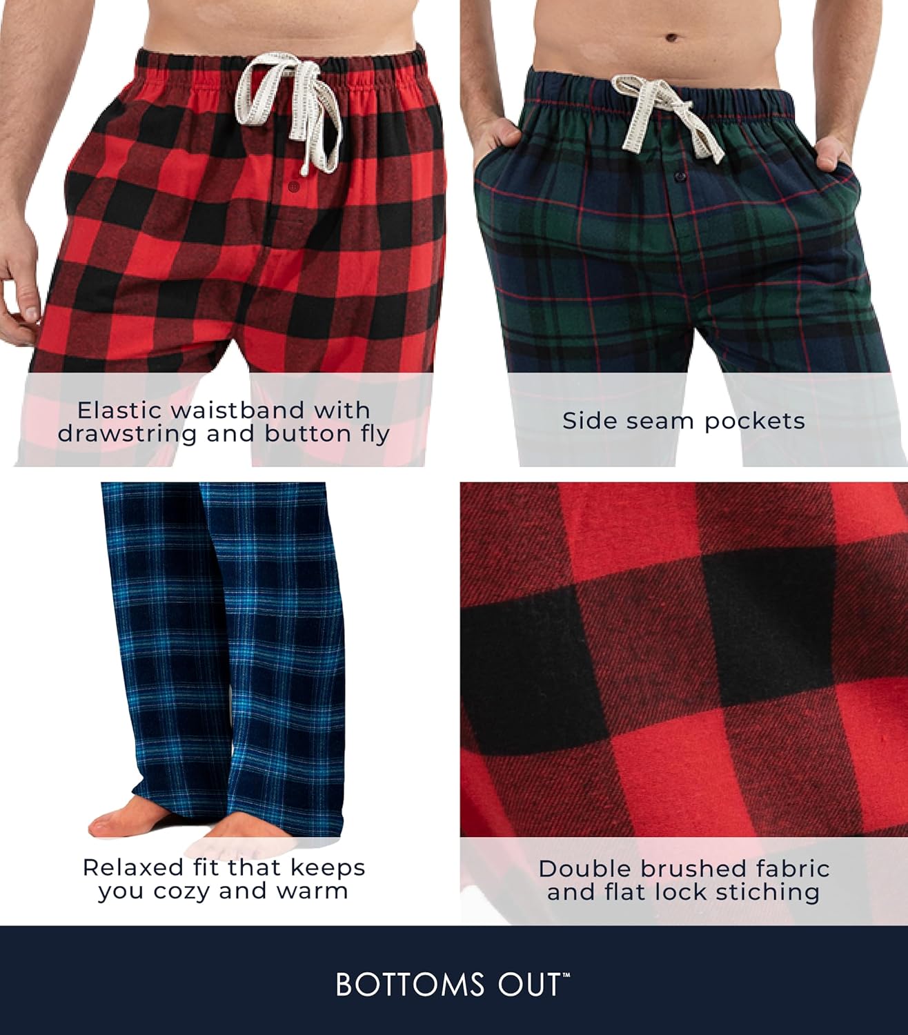 Bottoms Out Flannel Pant 3 Pack