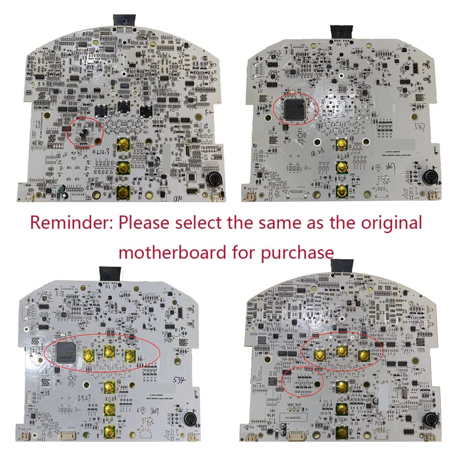 BeegIe PCB Motherboard Compatible for IRobot Roomba 500 600. Series Vacuum Cleaner Replacement PCB Circuit Board Mainboard with Timing Function (Color : A)