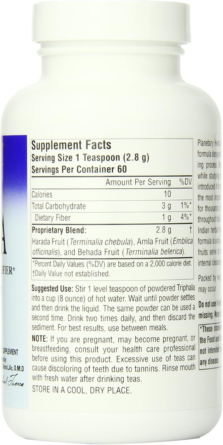 Planetary Herbals Triphala Internal Cleanser Powder, 6 Ounce : Health & Household