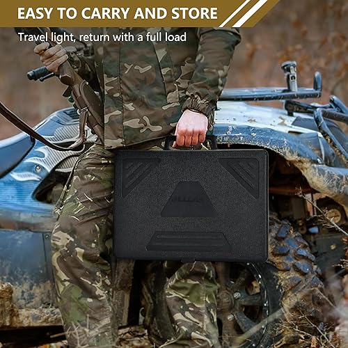 Miniatura 13 de Jellas Kit de cuchillos de caza, juego de 6 cuchillos de acero inoxidable con gancho intestinal, desollado, deshuesado, sierra, guantes y estuche