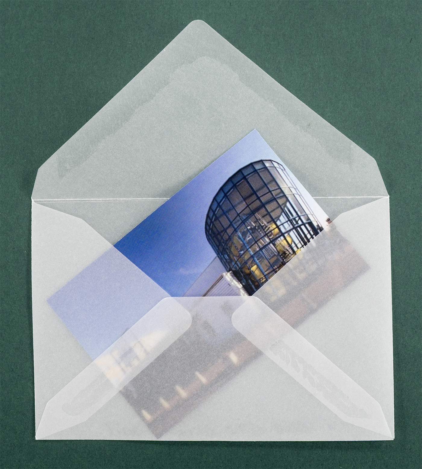 Netuno 500 Mini Umschläge transparent Weiß DIN C7 8x12 cm modern und edel