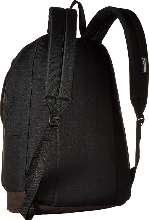 JanSport Cortlandt 15-inch Laptop Backpack - Rugged Vegan Leather Bag, Black