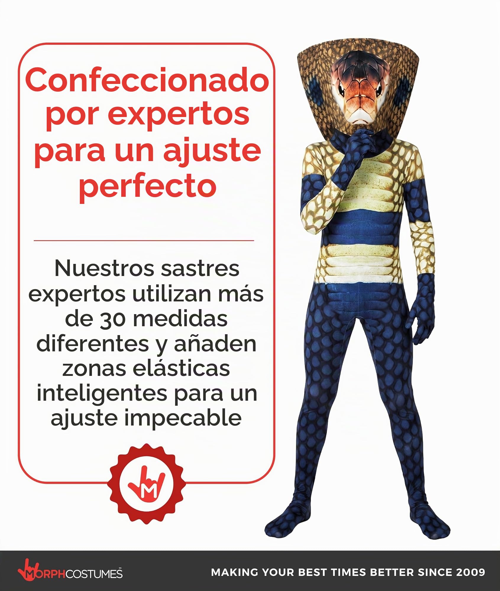 Morphsuits Disfraz Serpiente Niño, Disfraz Cobra Halloween Niño
