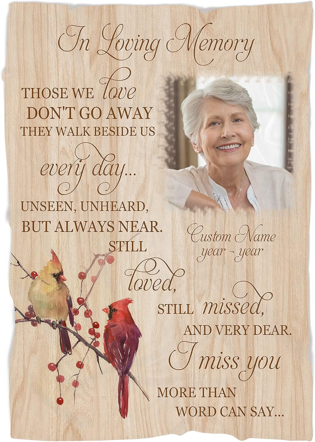 Memorial Blanket in Loving Memory Custom Picture Blanket