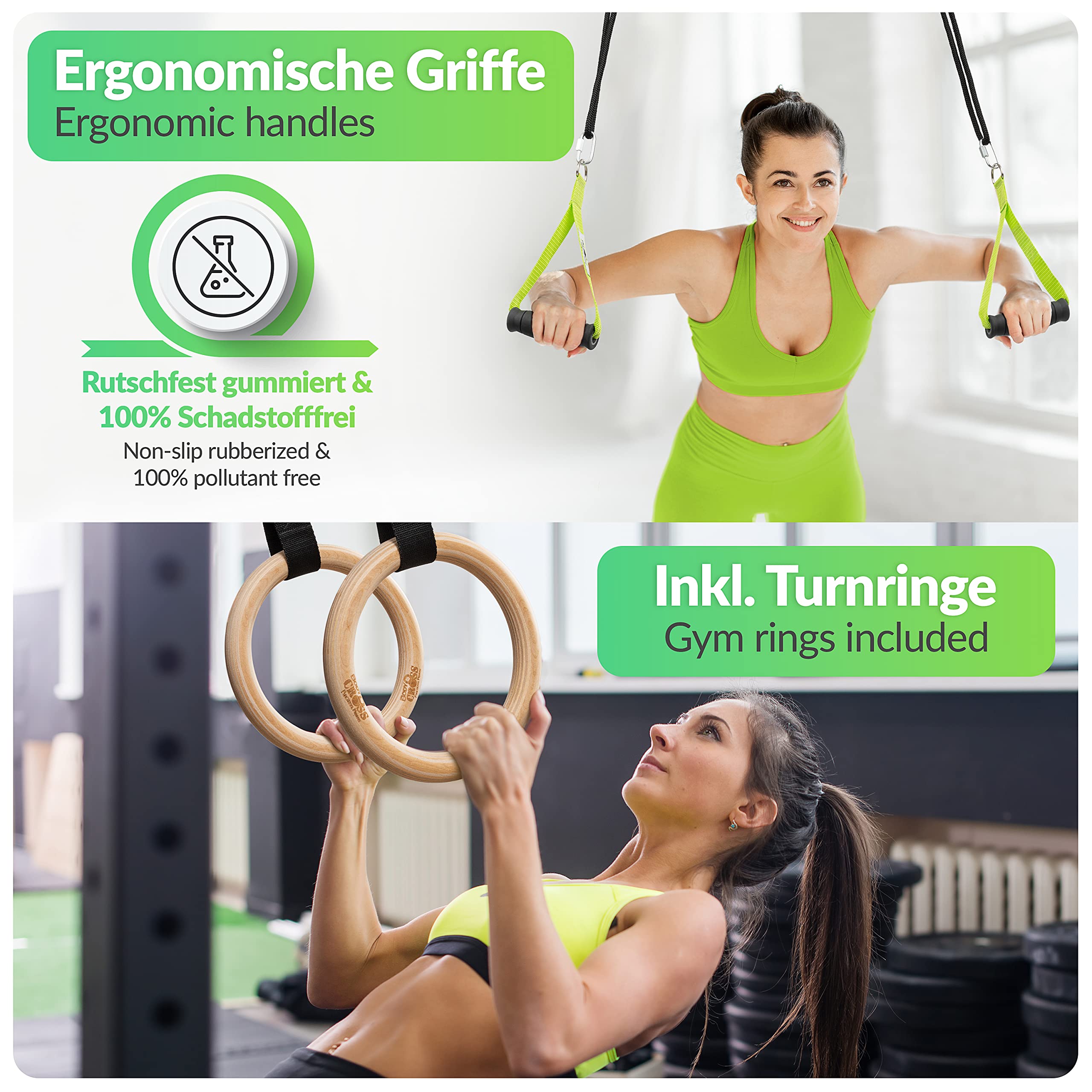 BodyCROSS Slingtrainer Basic – Made In Germany, Mit Türanker, Trainingsplan, Poster, 10 Jahre Garantie BodyCROSS Slingtrainer Basic – Made In Germany, Mit Türanker, Trainingsplan, Poster, 10 Jahre Garantie