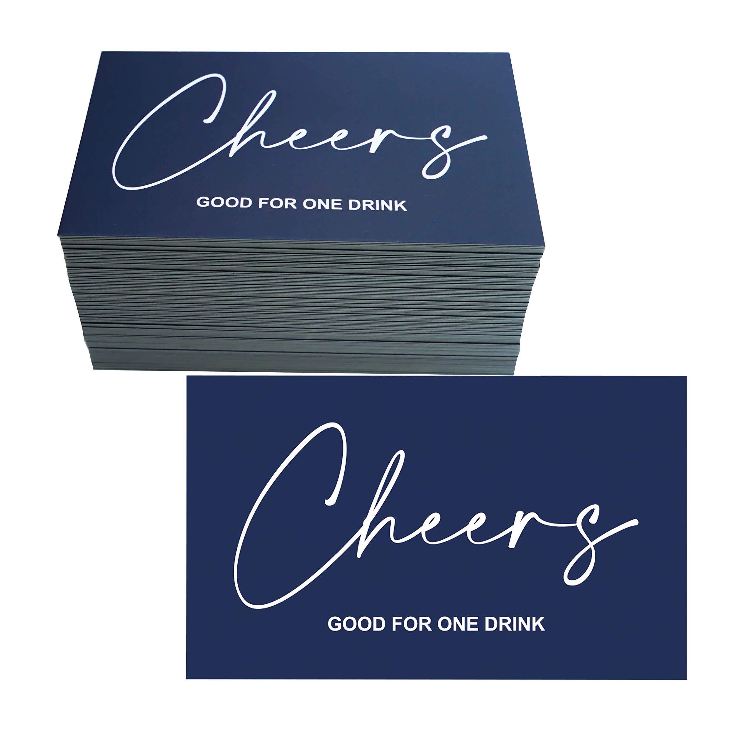 RXBC2011 100 Free Drink Tickets Drink Tokens for Party Wedding Halloween Work Event Party Bar Dark Navy Blue