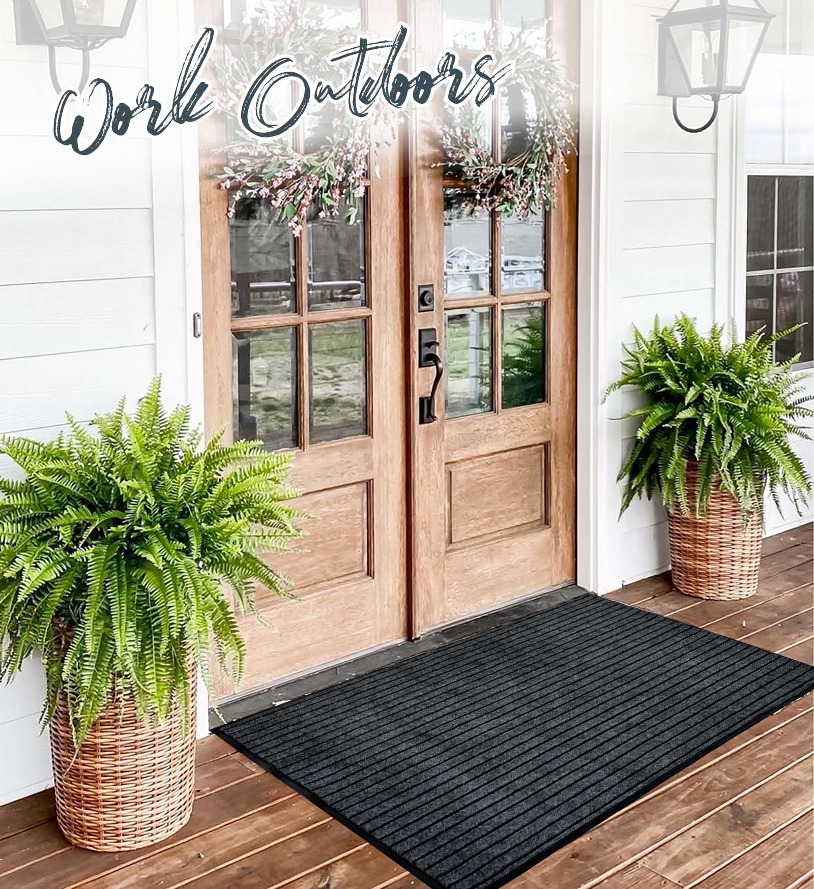 Snapklik.com : Front Door Mat, 48x72 Inch Low Profile Outdoor Rug ...