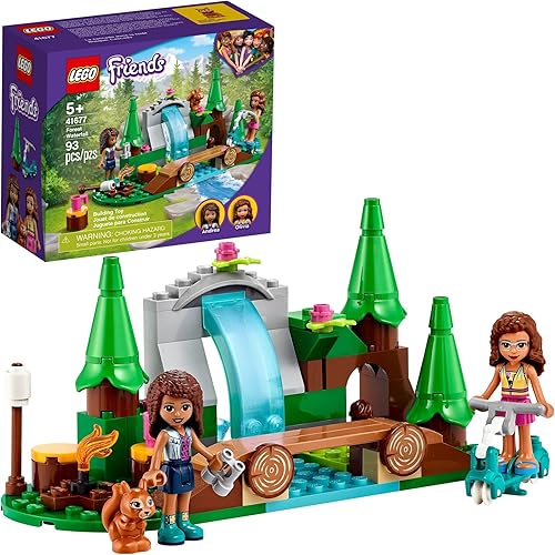 LEGO Friends Forest Waterfall 41677 - Juego de juguetes de construcción para niños niñas y niños a partir de 5 años 93 piezas
