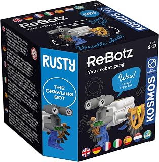 KOSMOS 617059 ReBotz - Rusty The Crawling Bot, Mini-Roboter zum Bauen, Spielen und Sammeln für eine Robo-Gang, Roboter-Spielzeug, Experimentier-Set für Kinder ab 8-12 Jahre, Multisprache