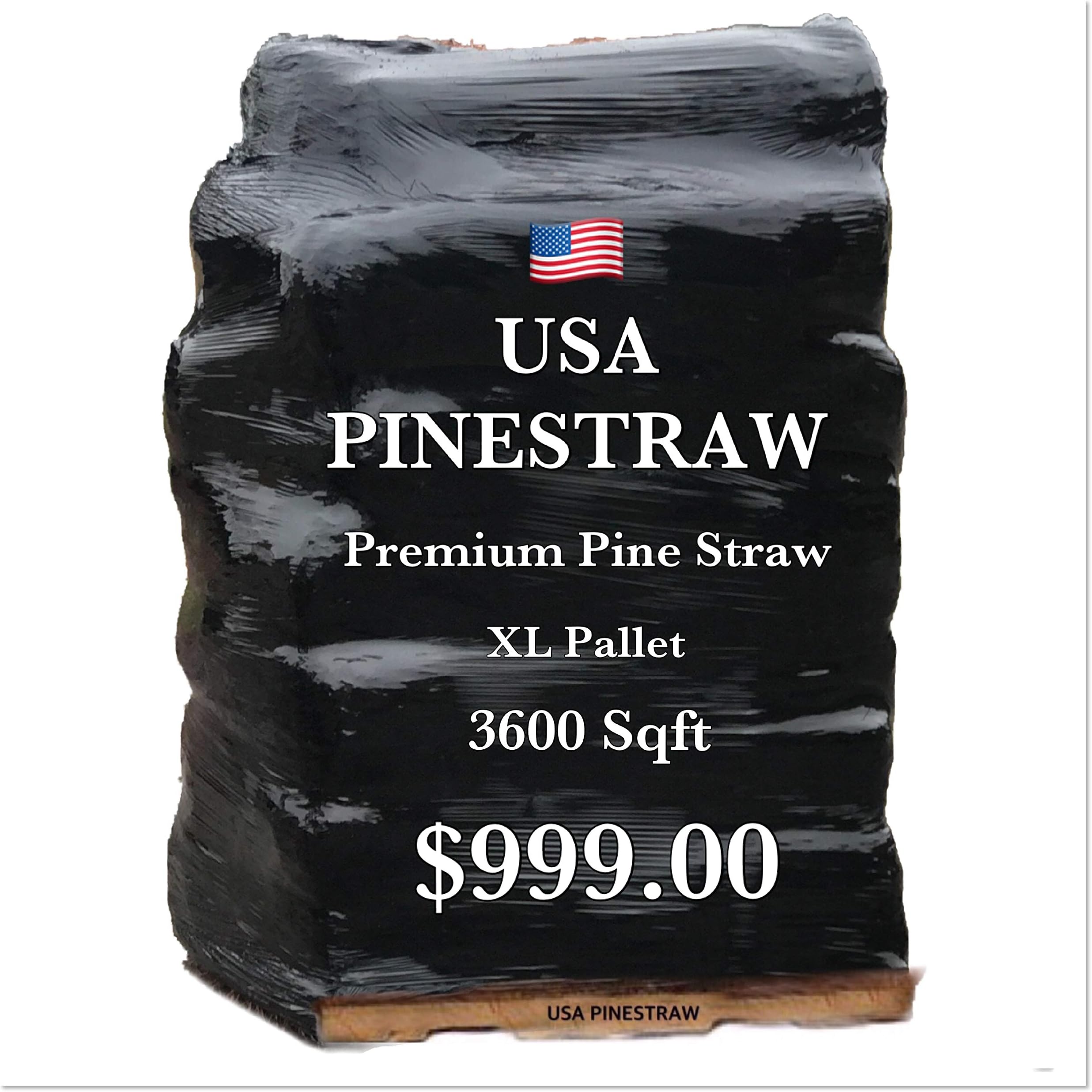 USA Pine Straw - Pine Needle Mulch - Premium Long Needle - Covers 3600 Sqft.