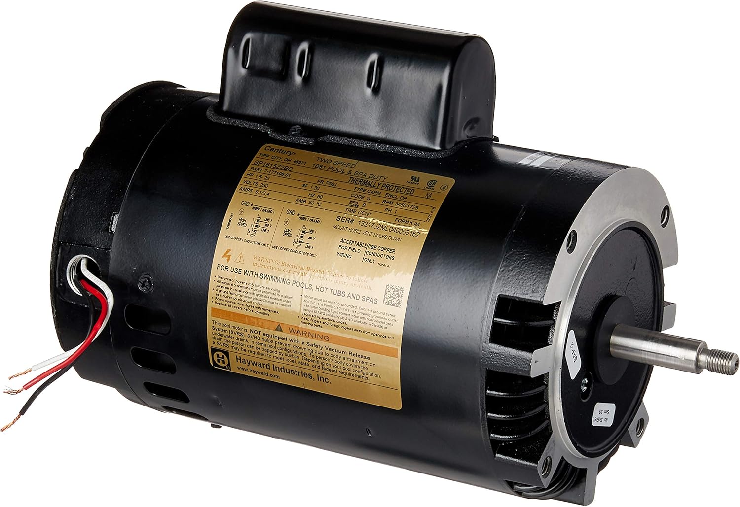 Hayward SPX1610Z2MNS 2 Speed Motor Replacement for Hayward