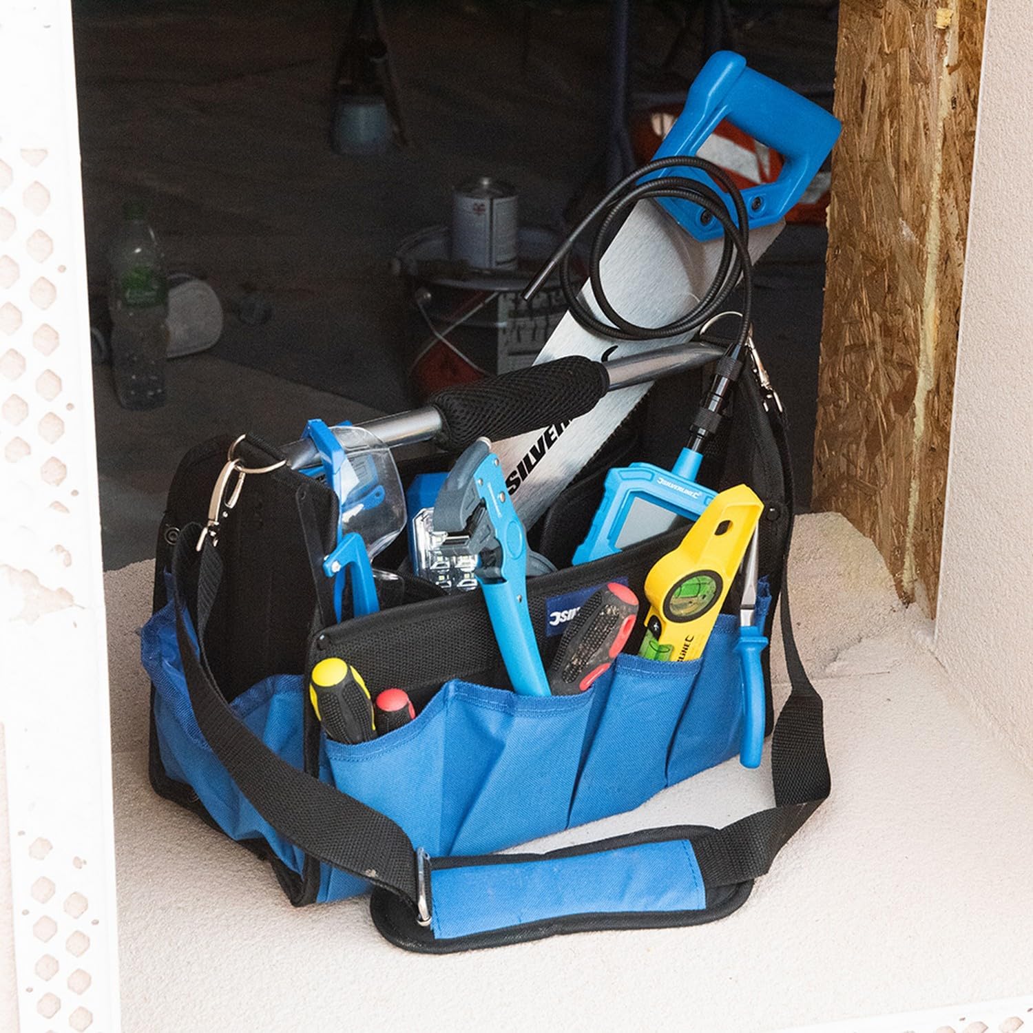 Silverline 748091 Heavy Duty Tool Bag with Reinforced Base 400 x 200 x 255 mm
