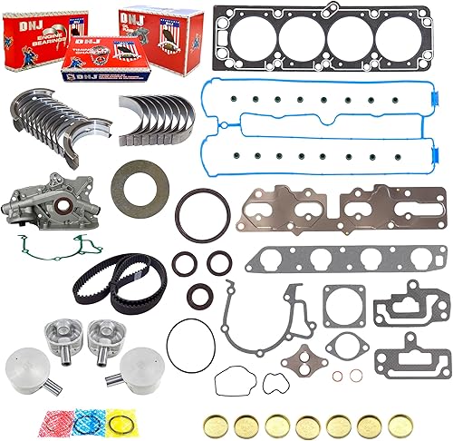 Miniatura 1 de DNJ EK319AM Master Engine Kit de reconstrucción para 2000-2003 Isuzu Amigo Rodeo Rodeo Sport 2.2L L4 16V DOHC 2180cc