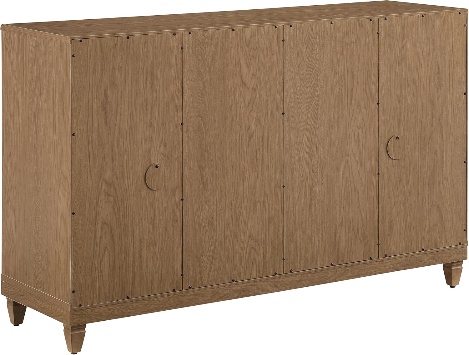 Crosley Furniture Katia Traditional Rattan Sideboard Buffet Cabinet with Shelves, Dining Room, Kitchen, Driftwood