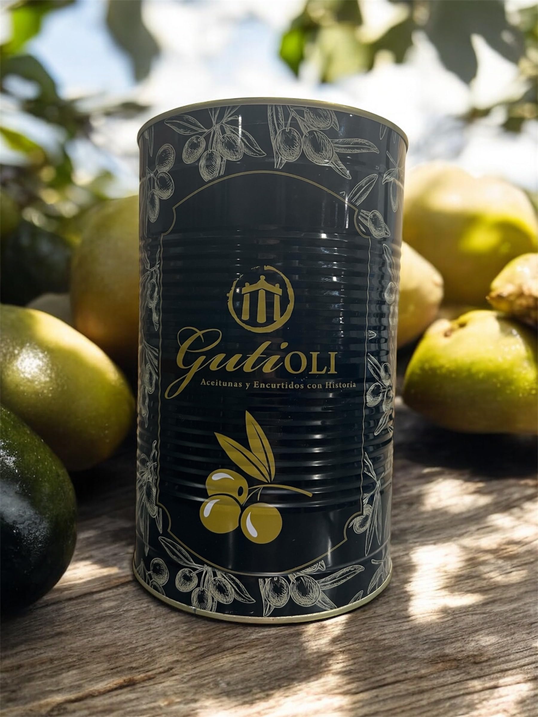 Miroliva Aceitunas Gordal Picantes Las Cachonditas XXL Lata 4,25 kg Peso Escurrido 2 kg Aperitivo Gourmet Pack 1 Lata