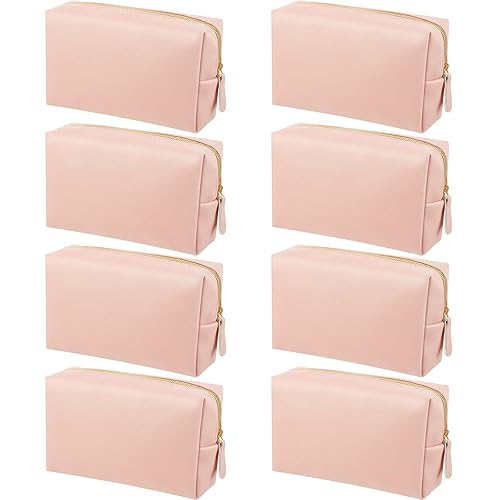 8 bolsas de maquillaje de piel sintética, bolsa de cosméticos impermeable, pequeña bolsa de aseo portátil, organizador de cosméticos, bolsa de