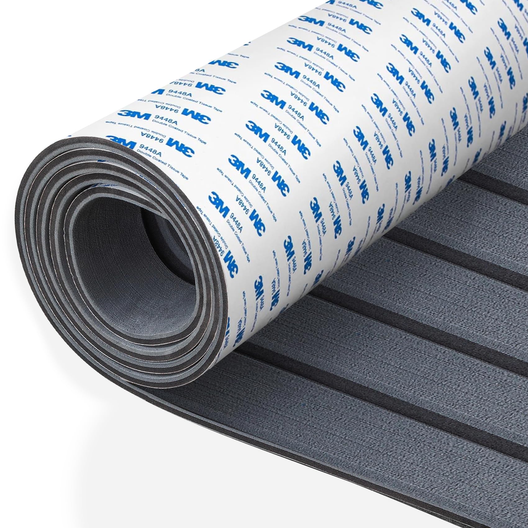 Fullfire EVA Foam Boat Flooring with 3M Self-Adhesive Backing, Marine Decking Faux Teak Deck Sheet for Jon Boats Pontoon Boat Yacht RV Jet Ski Kayak