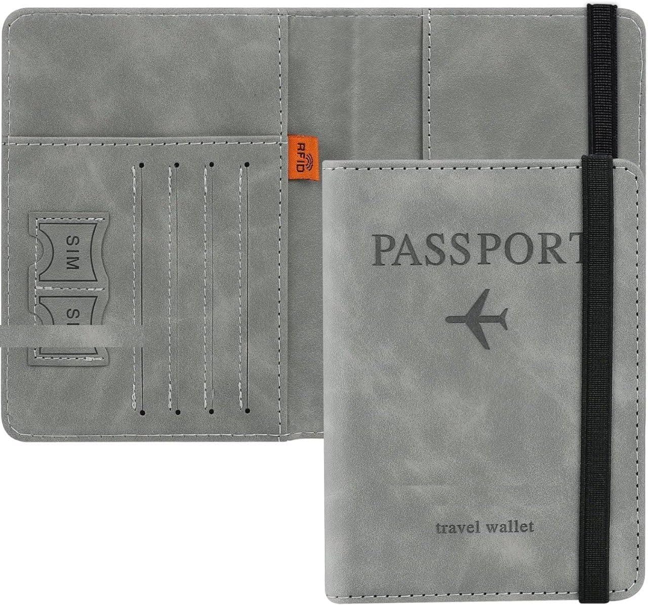 rmykx Passport Holder Cover Travel Wallet Organizer PU Leather Passport Case for Men & Women Travel Document Holder & Card Wallet Stylish Travel Accessories (Multicolor, Pack of 1)-picture-22
