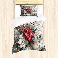 Vista 218 de Ambesonne Juego de funda de edredón de baloncesto, silueta de jugador de baloncesto, promoción de campeonato de competencia de atleta, juego de ropa