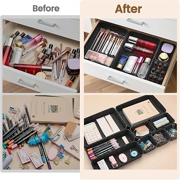 Eurhomewit 9 PCS Desk Drawer Organisers Set, Felt Storage Trays