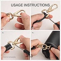 Vista 3 de CRAFTMEMORE 2 piezas de cierre giratorio de gancho a presión desmontable con barra de tornillo bolsa de reemplazo de hardware VT501