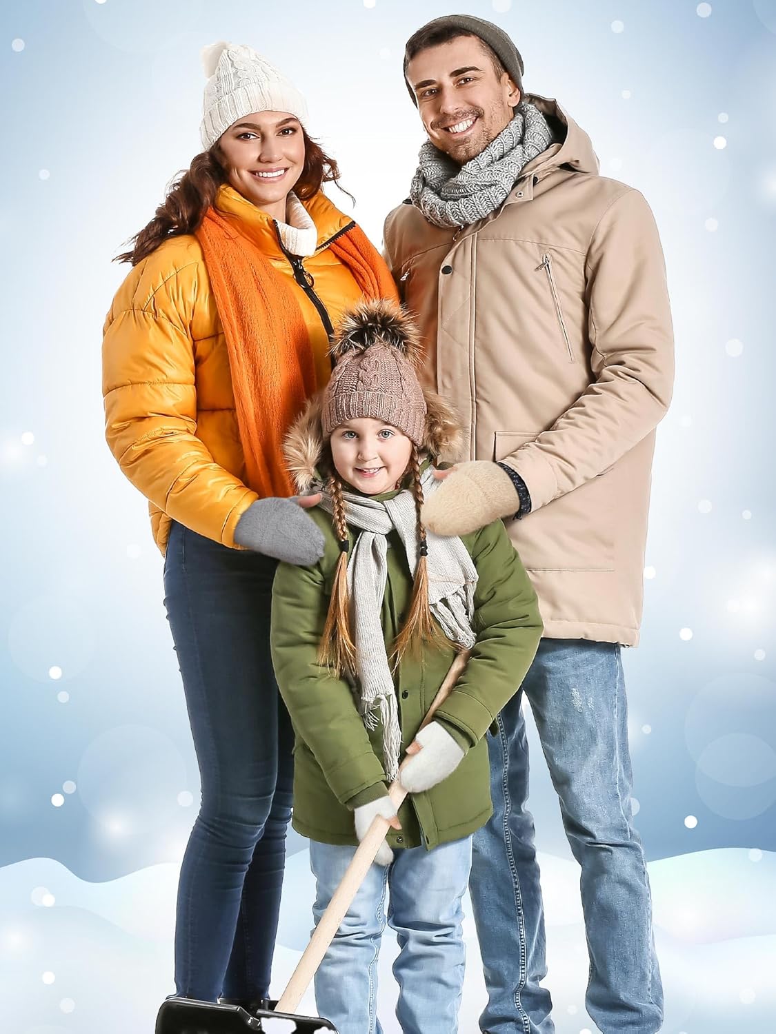 Bencailor 3 Pair Kids Fingerless Winter Gloves Convertible Flip Top Gloves Cat Paw Mitten for Girl Toddler Youth Teenagers - Image 3