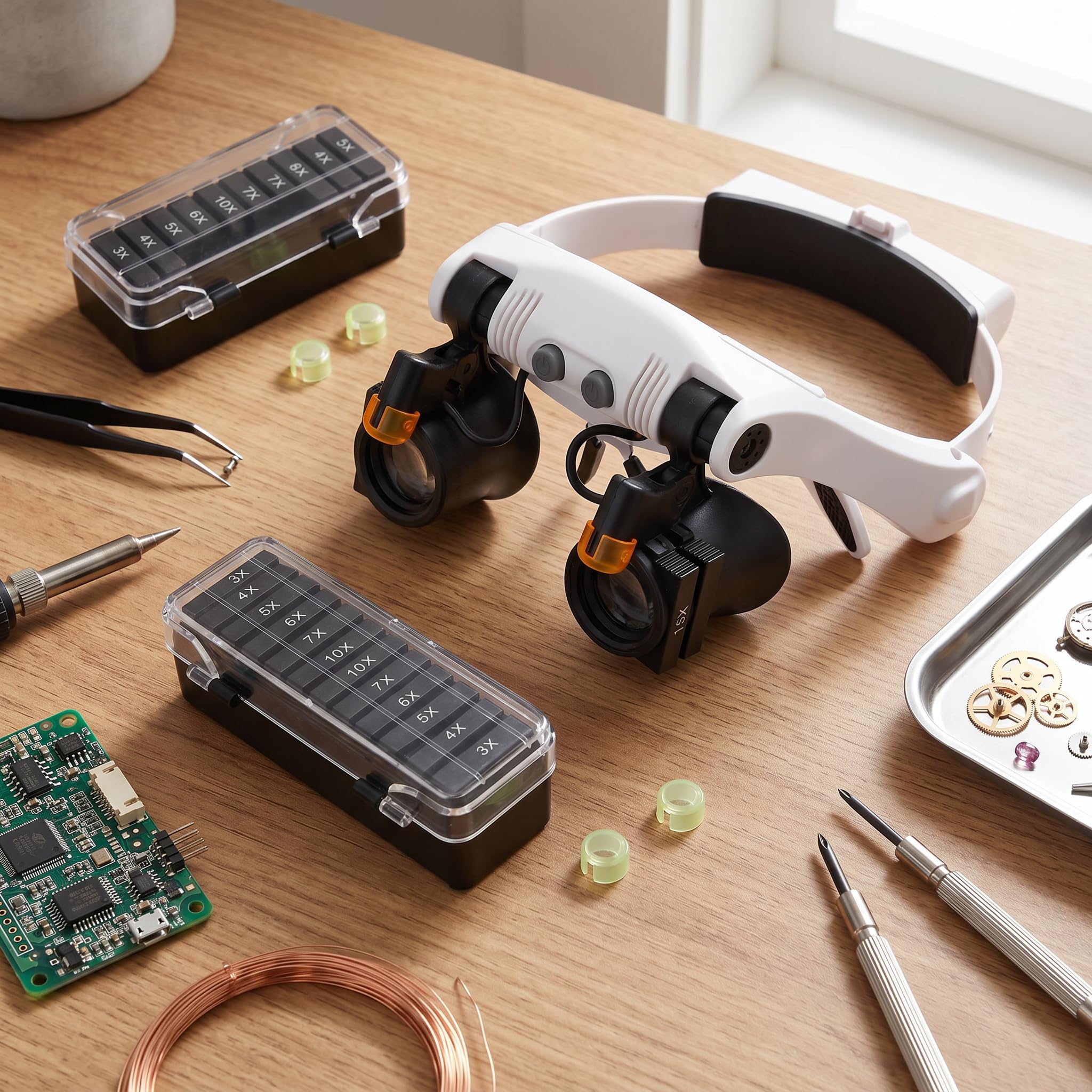 Amazon.com: Head Mount Magnifier, Headband LED Illuminated 