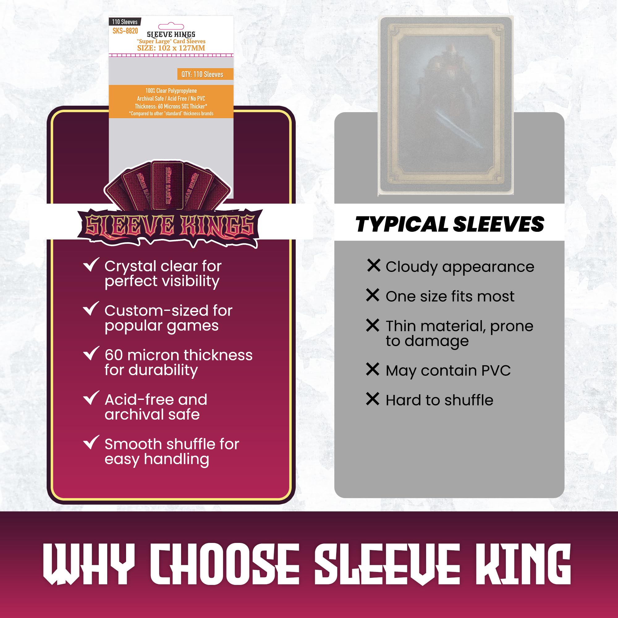 board game card sleeve sizes Prime Board Game Sleeves main image 1