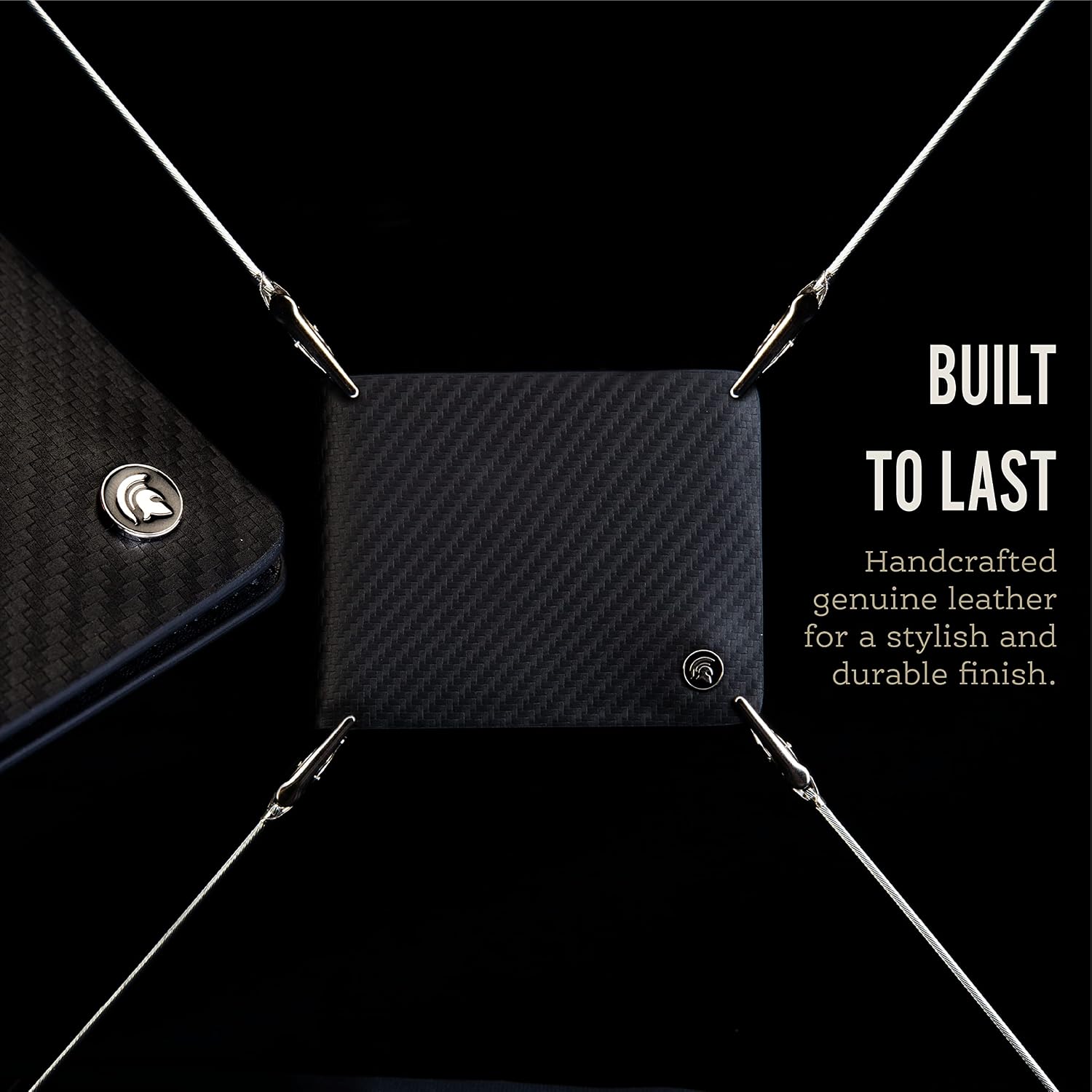 POWR Slim Bifold Wallets for Men with RFID Blocking Unique Dual Layer Technology. Carbon Fiber Wallet ID Window + 2 Note Compartments, Holds 8 Cards. Men Wallet Billfold