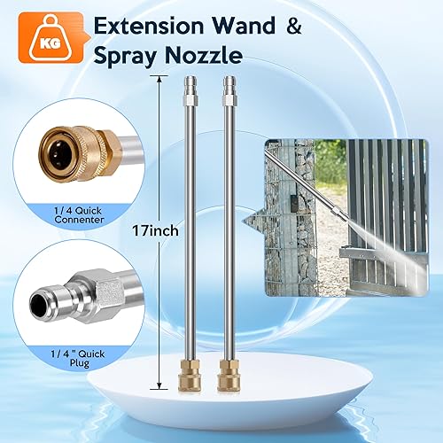 Miniatura 3 de Rengue Accesorio limpiador de superficie para lavadora a presión de 16.5 pulgadas, limpiador de superficie de 4000 PSI, accesorios de lavadora