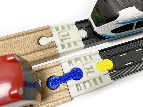 Miniatura 3 de Adaptador TrainLab compatible con Intelino J-1 Smart Train Tracks y Thomas Brio Ferrocarril de madera (2 unidades), Nitebrite