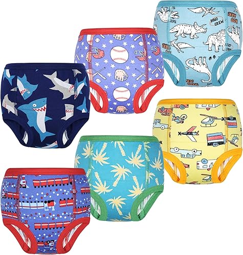 Miniatura 8 de MooMoo Baby Ropa interior de entrenamiento para niños y niñas, pantalones de entrenamiento absorbentes para niñas 2T-7T