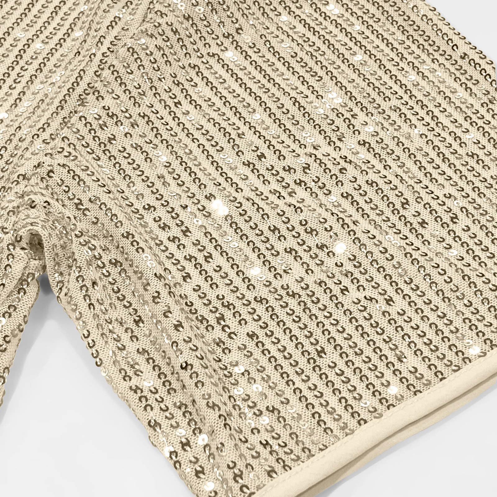 Chemise à Paillettes,discothèque,Brillante pour Homme,avec Paillettes Scintillantes des années 70,discothèque,Chemise à Paillettes,Chemise Vintage d'été avec Bouton à Paillettes F428