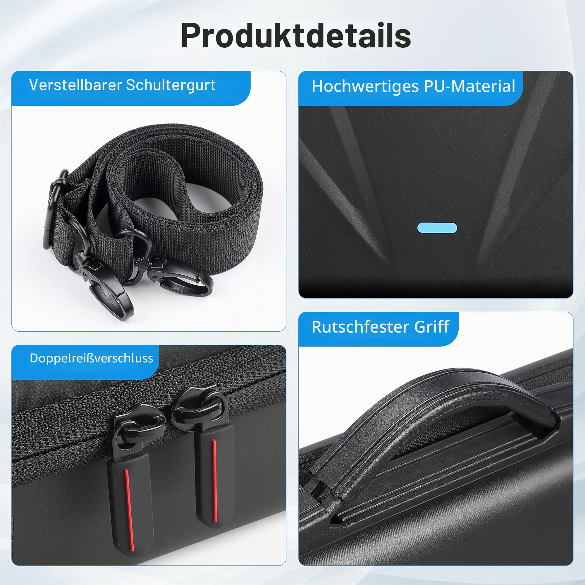 Tragetasche für Insta360 X5, große Kapazität, wasserdichte Reisetasche, Schutzhülle für Insta 360 X5 Zubehör, für Metallkäfig, Lade-Hub, Bullet Time 2.0, faltbarer Selfie-Stick