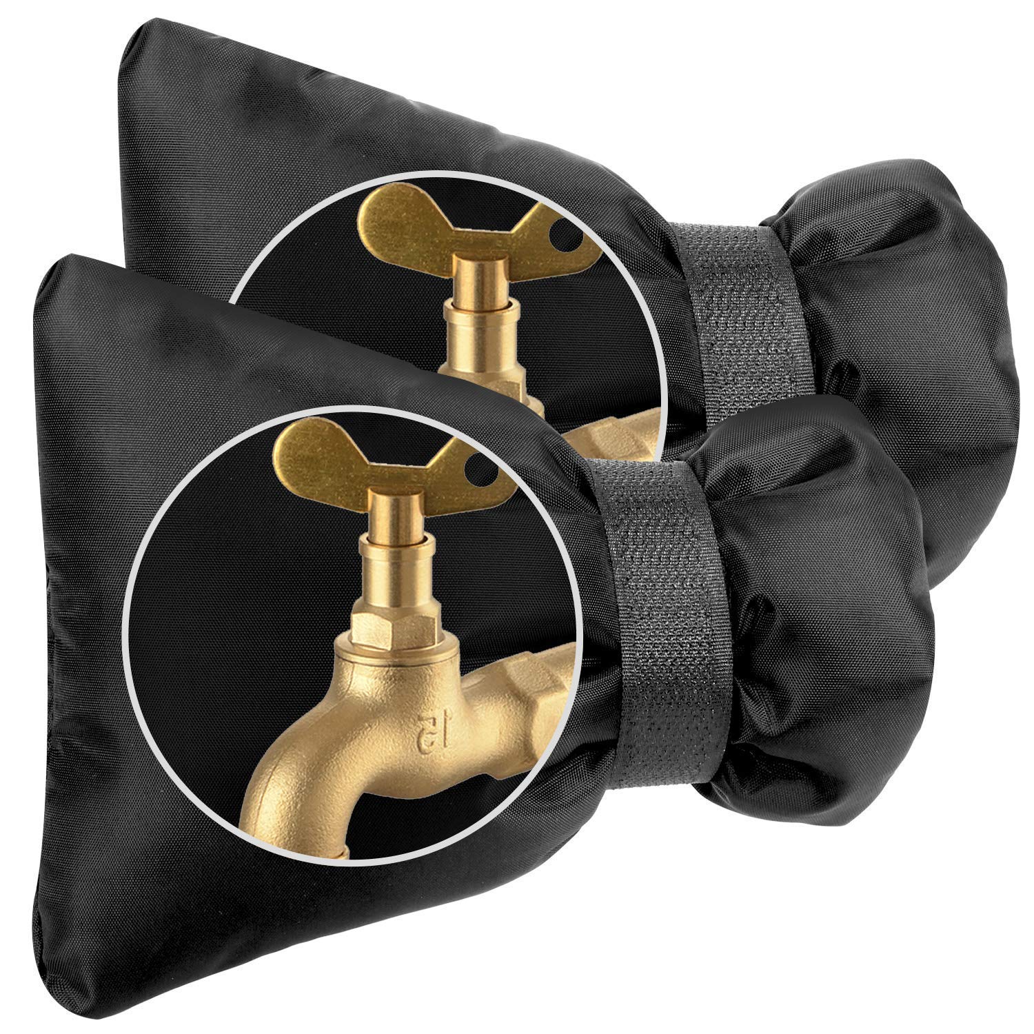 DELSWINOutdoor Faucet Covers - Winter Insulated Faucet Protection, 2-Pack Hose Bib Insulation