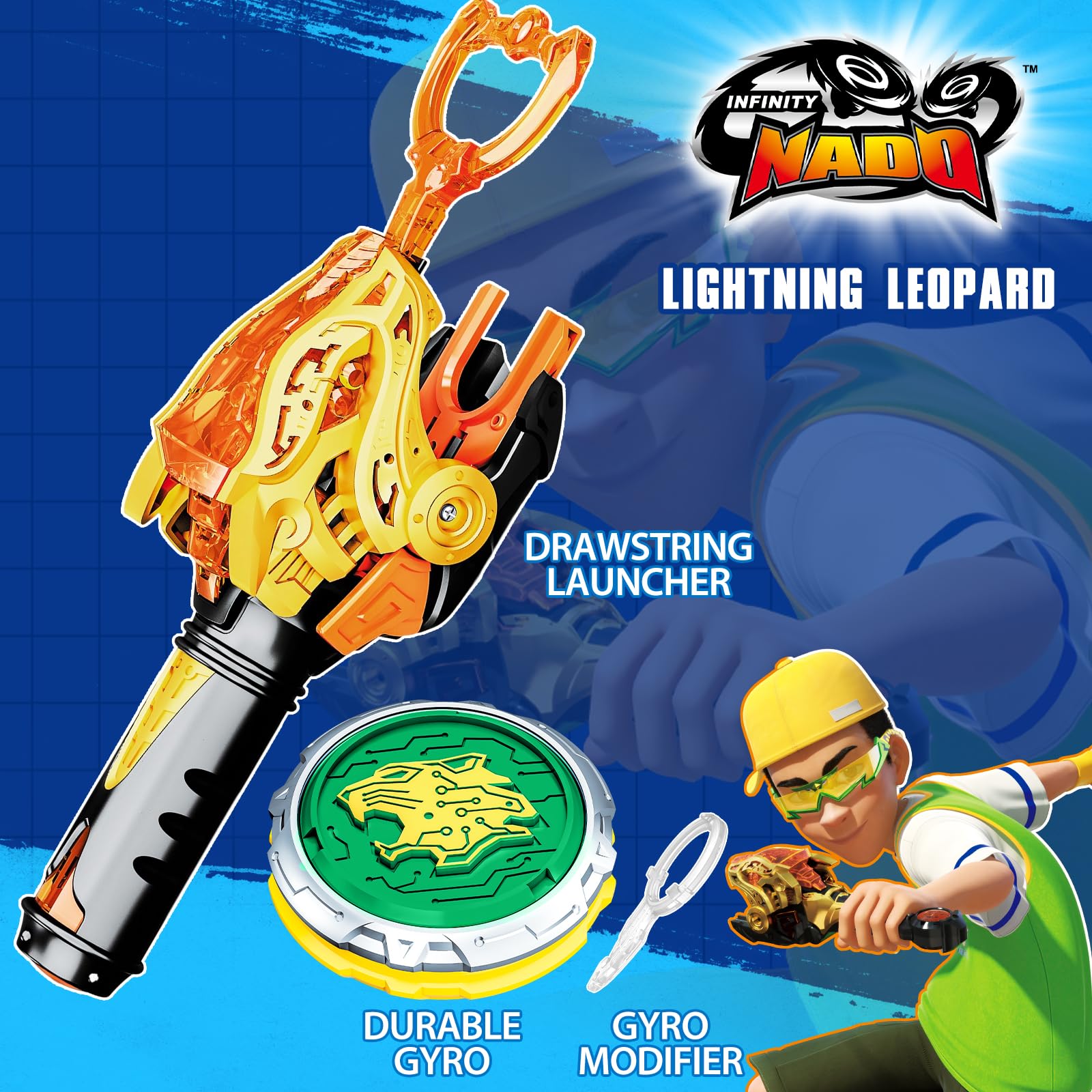 INFINITY NADO Spinning Top for Children Metal Toy Boys Battle Tops Spinning Top Launcher Toy - Image 2