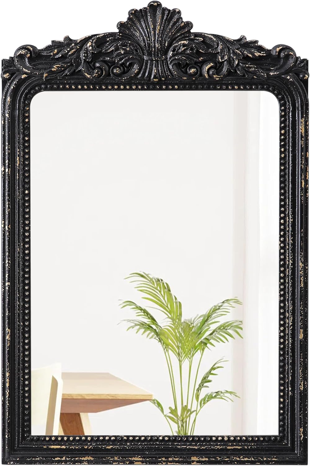Ornate Black Wall Mirror