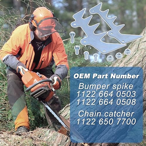 Miniatura 5 de AUMEL Kit de recogedor de cadena para perro Stihl MS660 MS460 MS440 066 046 044 Reemplazo de motosierra 1122 650 7700, 1122 664 0503