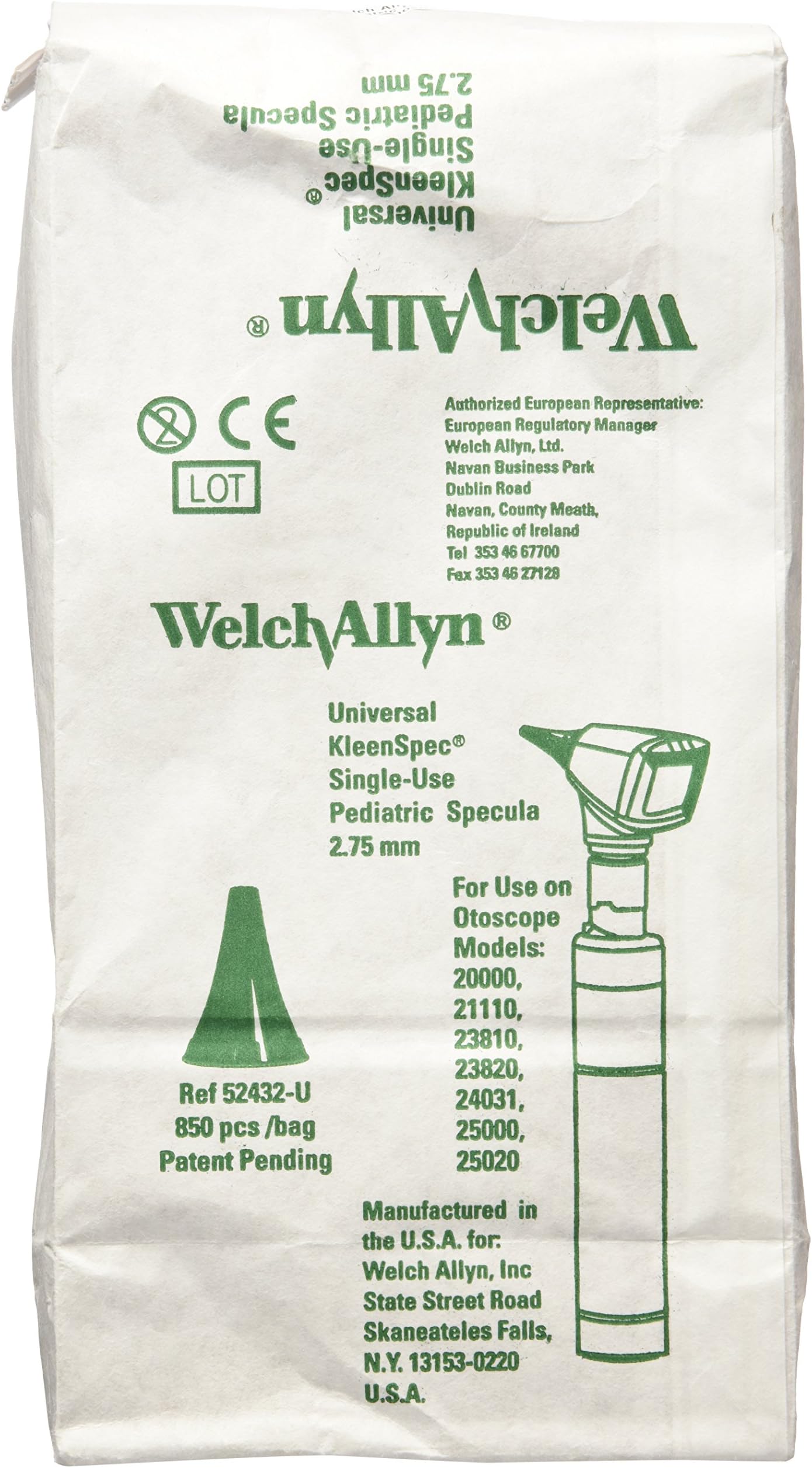 Universal Kleenspec Pediatric Disposable Ear Specula for Diagnostic Otoscopes, 850 Count