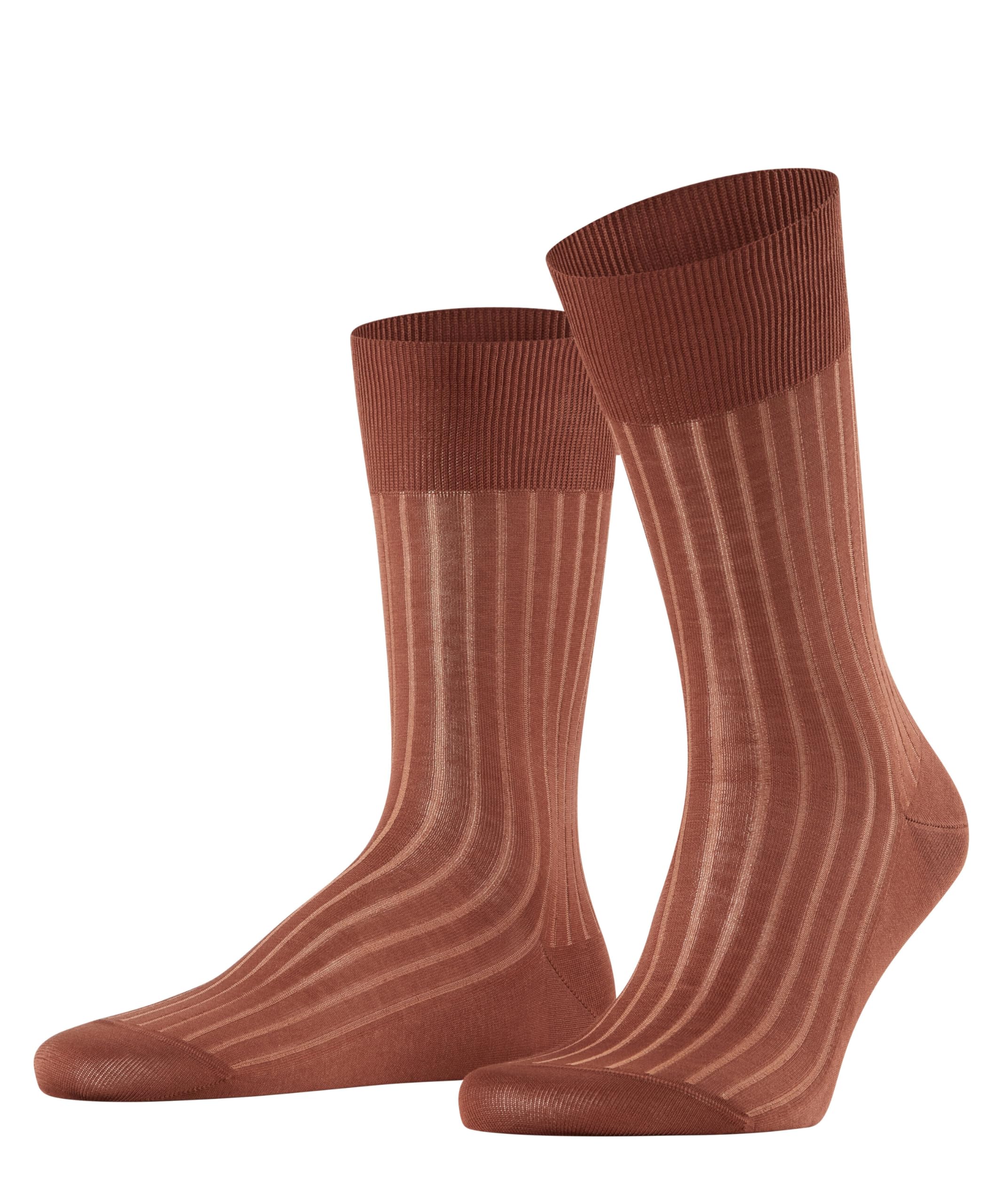 FALKE Men's Shadow M So Cotton Patterned Socks 1 Pair, Pink Rosewood 5225, 7-8