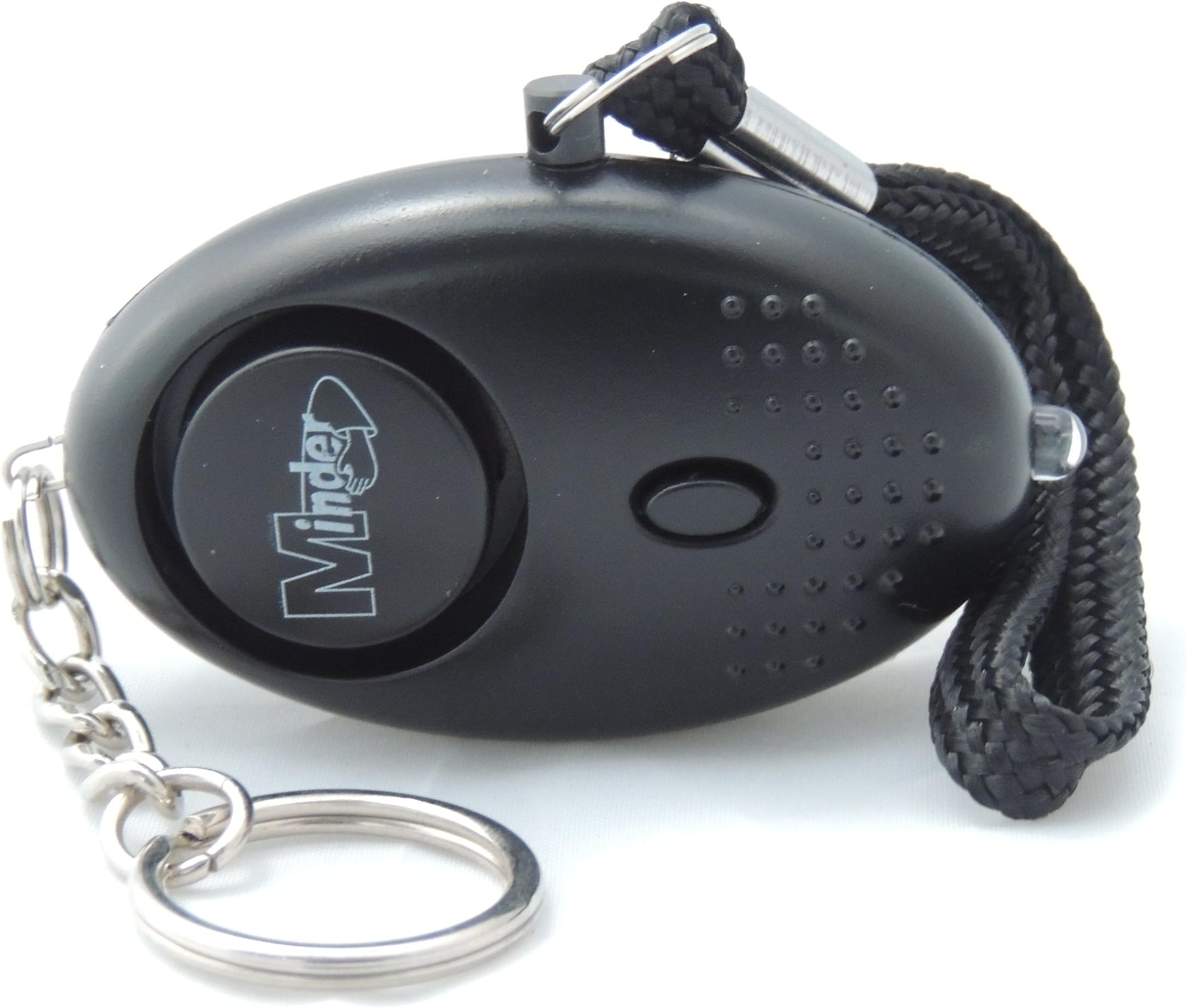 Minder® 140db Police Approved Mini Minder Loud Personal Staff Panic Attack Safety Security Alarm Keyring w/Torch - Secured by Design Approved (Police Preferred Specification) (Black)