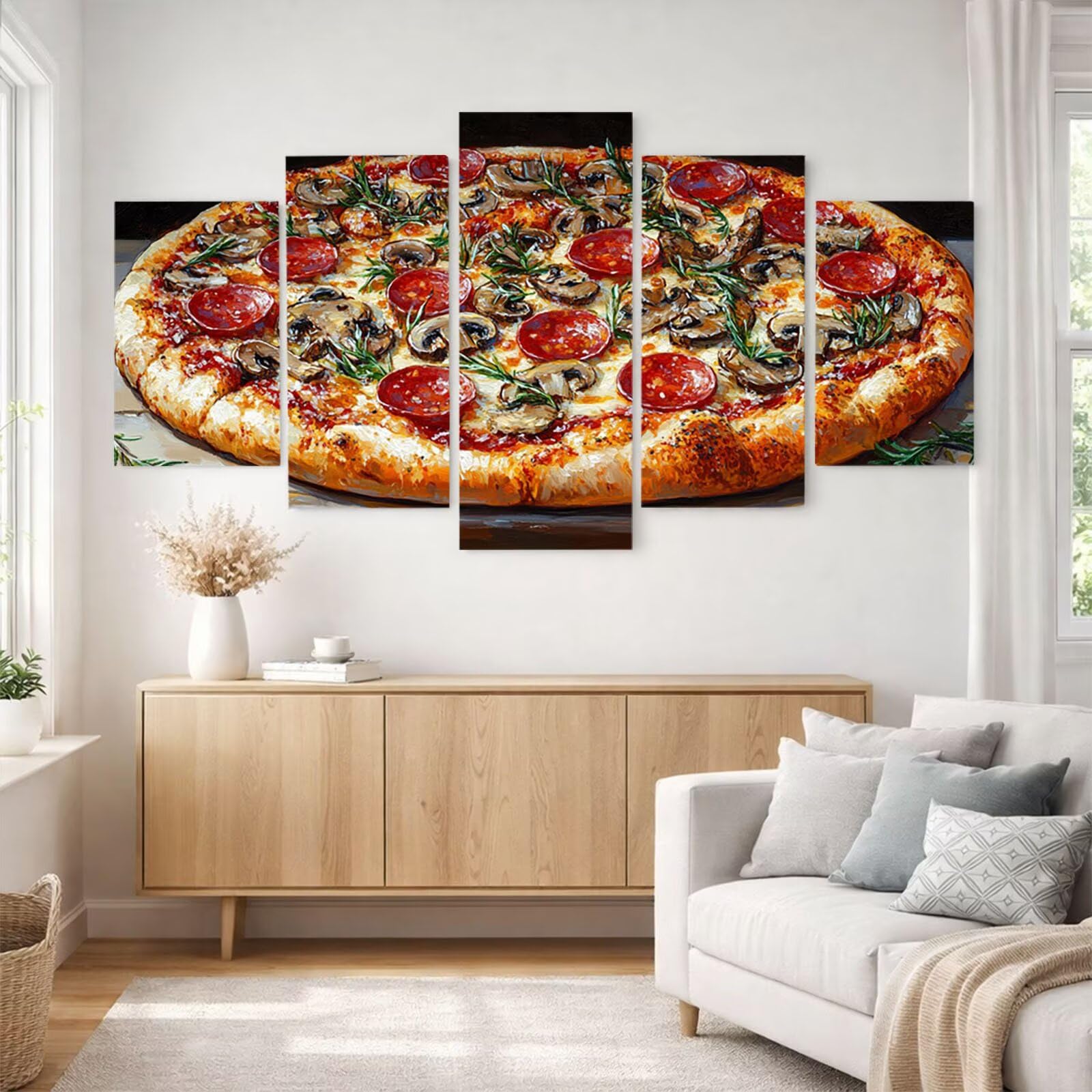 Świecące malowanie po numerach dla dorosłych Pizza 5 Pack Trzy Rozmiary