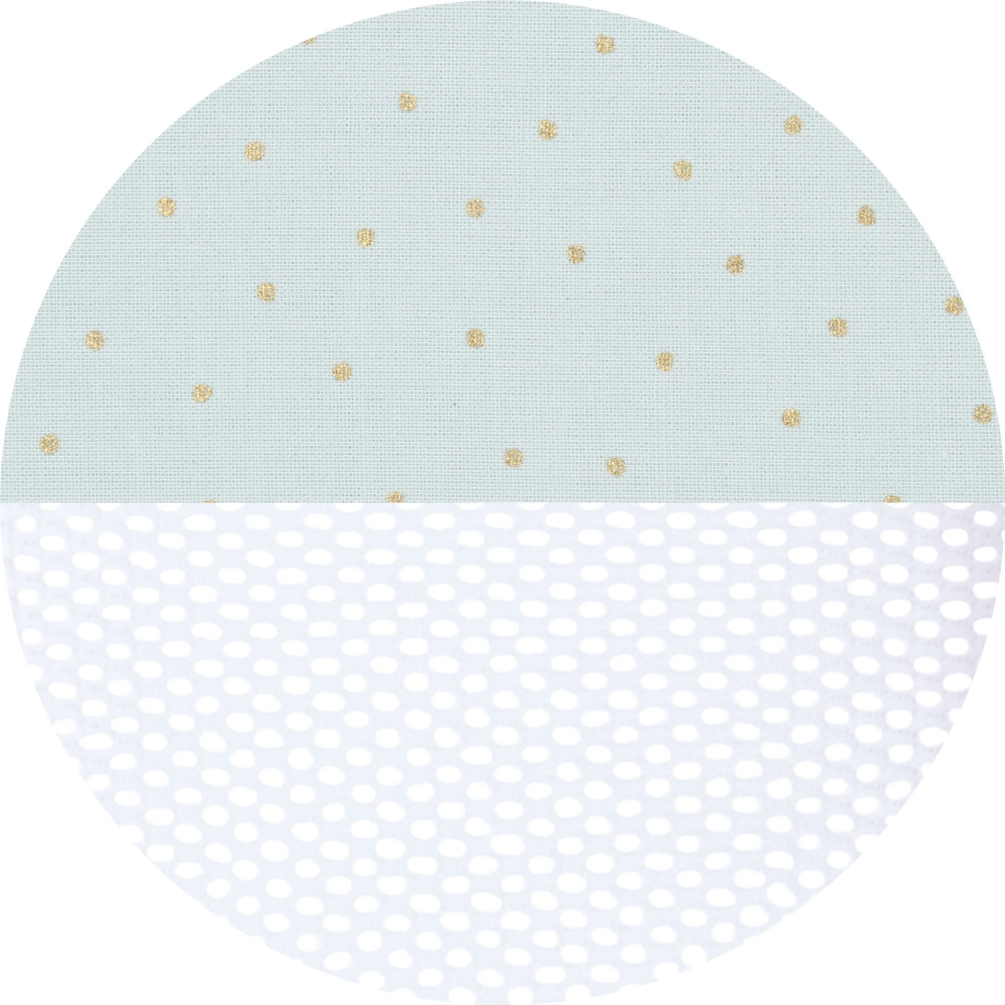 babybay Paracolpi in rete Royal adatto per modello Maxi, molle, comfort e comfort Plus, menta con punti glitter dorati