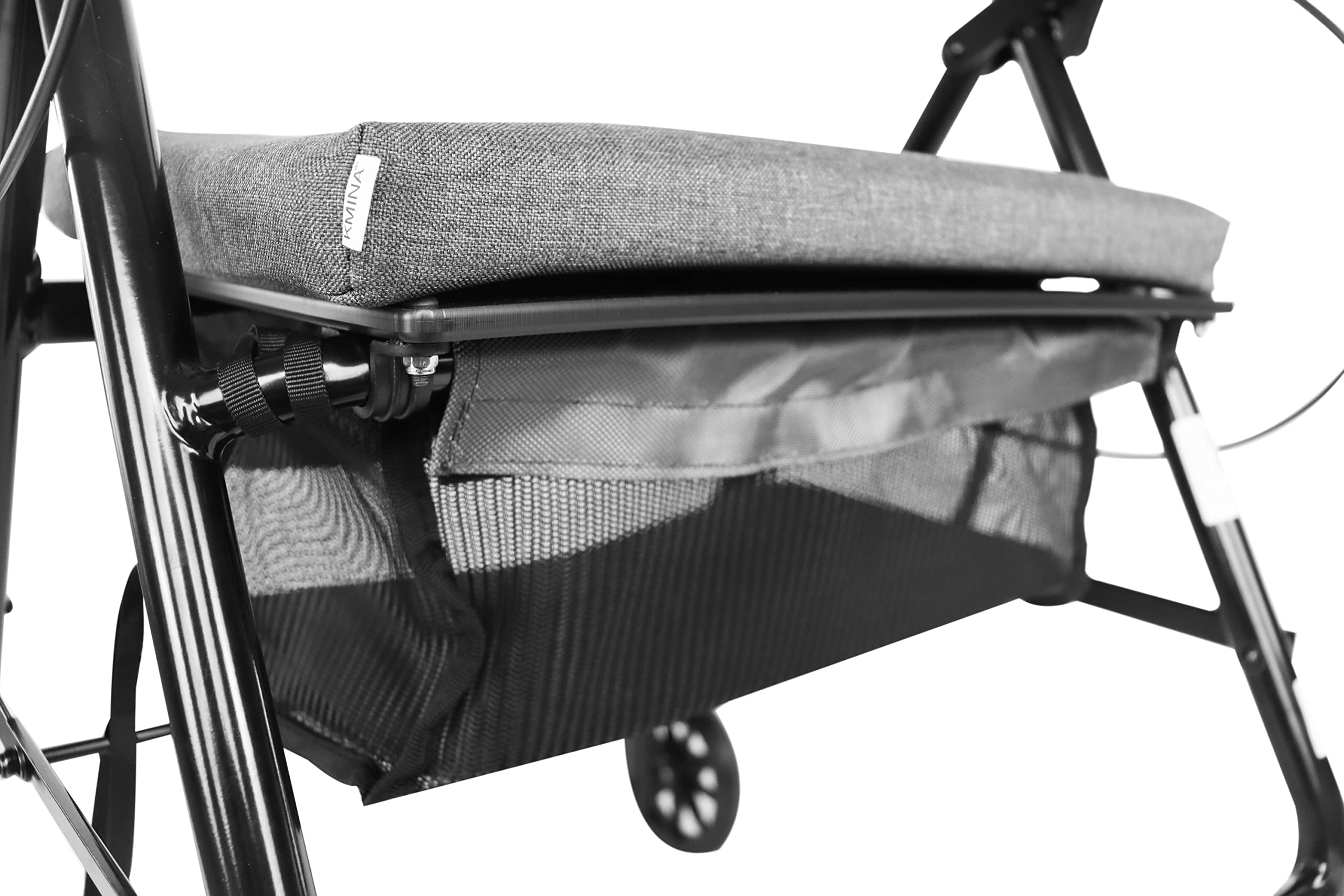 Kmina Walker Rollator Confort 4 Roues ein à Pression Gris - Farmacia Núria Pau
