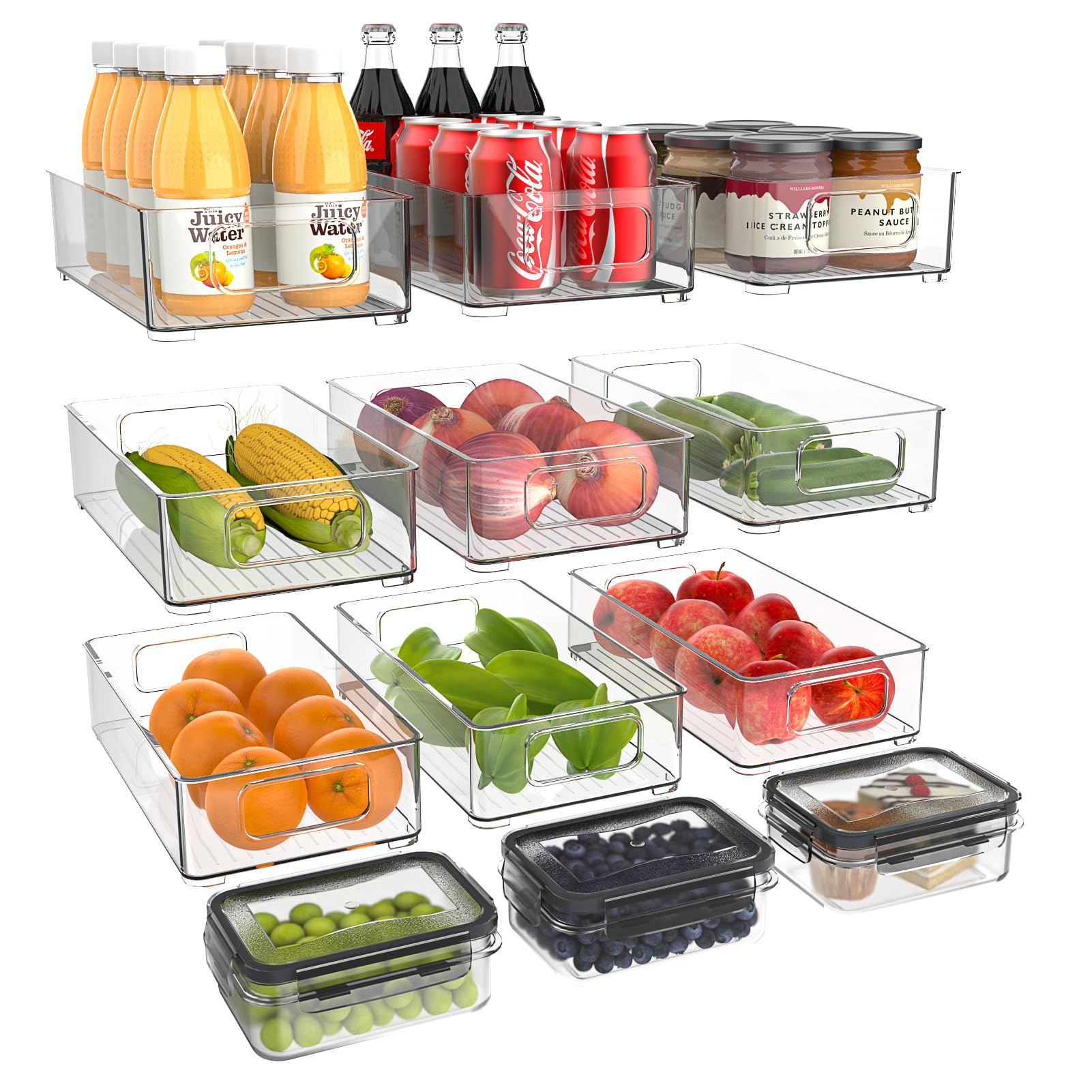 Organizzatore Frigo 6 Pezzi - Contenitori Trasparenti Salvaspazio Per Cucina E Dispensa - Foto 3