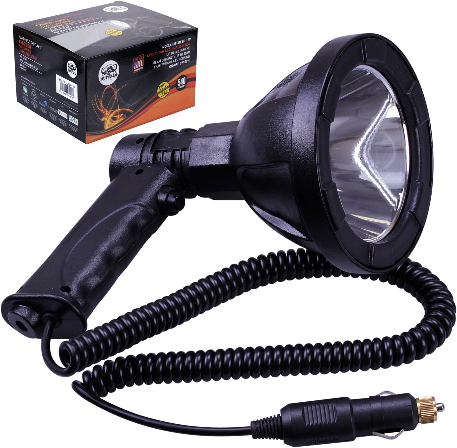 Buffalo River Cree LED 12v Spotlight Lamp Torch 540 Lumens Lamping Hunting NV Night Vision