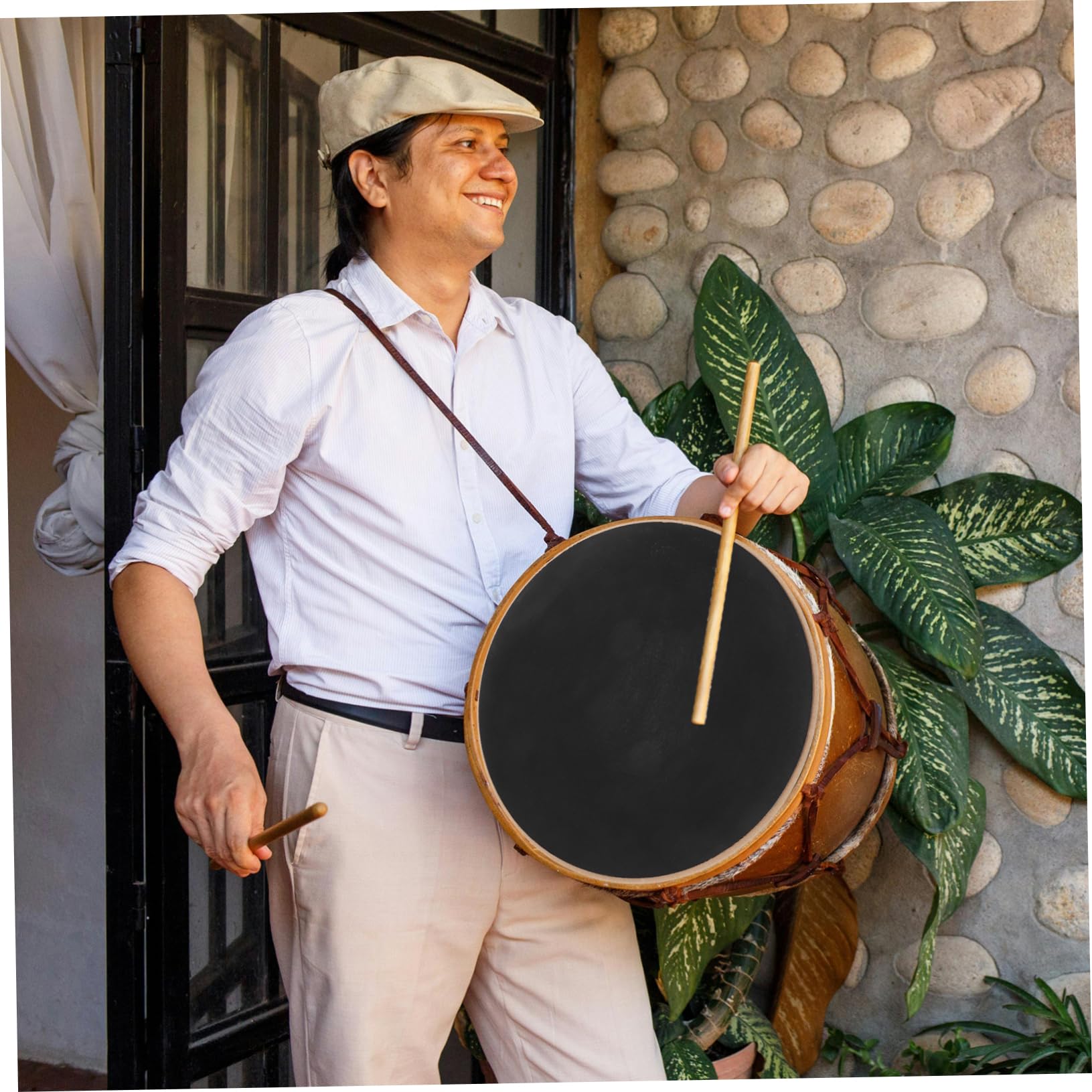 Pad de Práctica de Caja Negro de Goma para Percusión y Platillo | Madera, Reduce Armónicos y Amortigua, Accesorio para Práctica, Formato Compacto