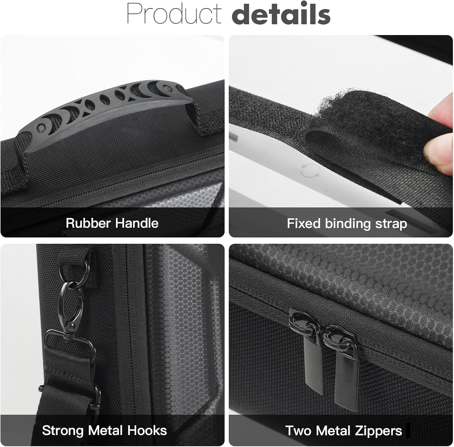Hard Travel Case Compatible with Starlink Mini, EVA Protective Bag with Carrying Shoulder Strap for Mini Star link, Kickstand, Pipe Adapter, Cables, Power Adapter(Black)
