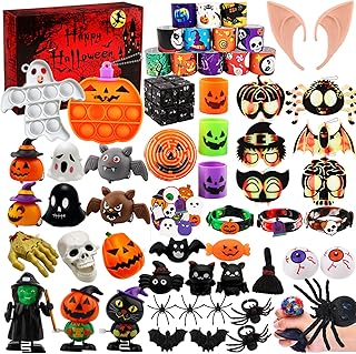Halloween Party Favors Toys for Kids,Halloween Fidget Toys Packs,Halloween Party Gift Goodie Bag Fillers Stuffers,Treasure Box Prizes Toys for Classroom,Halloween Pinata Fillers