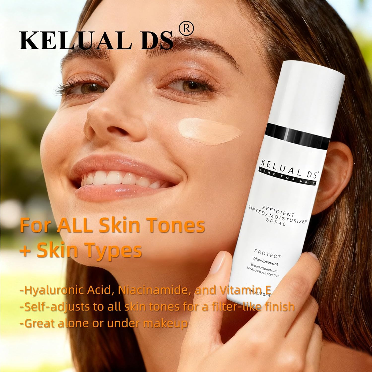 Anti-Aging Tinted Face Moisturizer & Sheer Face Sunscreen SPF 46, Hydrating Skin Care & Sunscreen Moisturizer,1.7OZ/50ML - Image 8